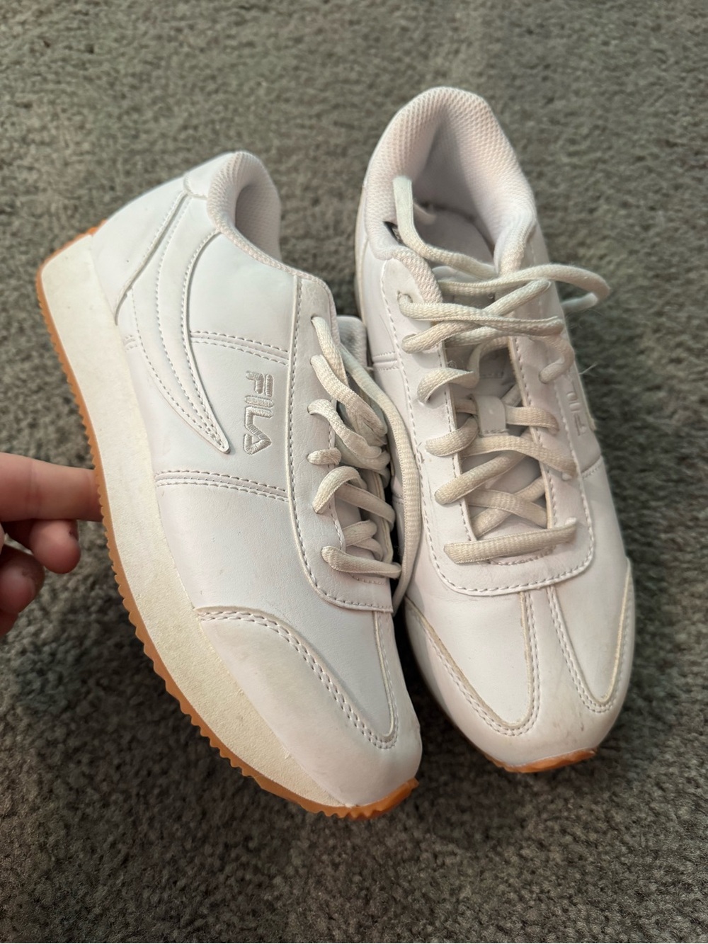 Fila Women’s White Sneakers with Gum Outsole